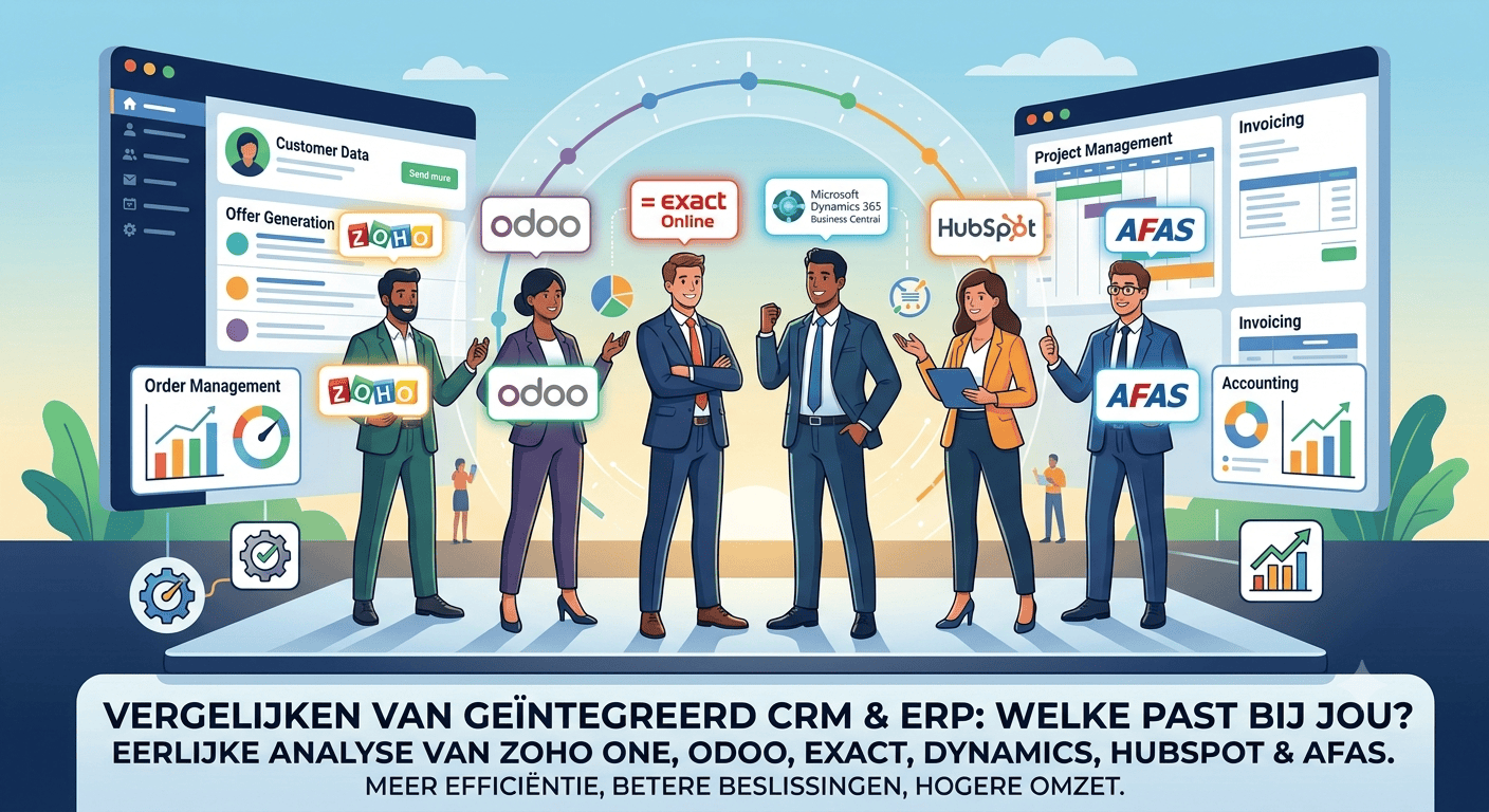 6 geïntegreerde CRM en ERP suites vergeleken voor het Nederlandse MKB