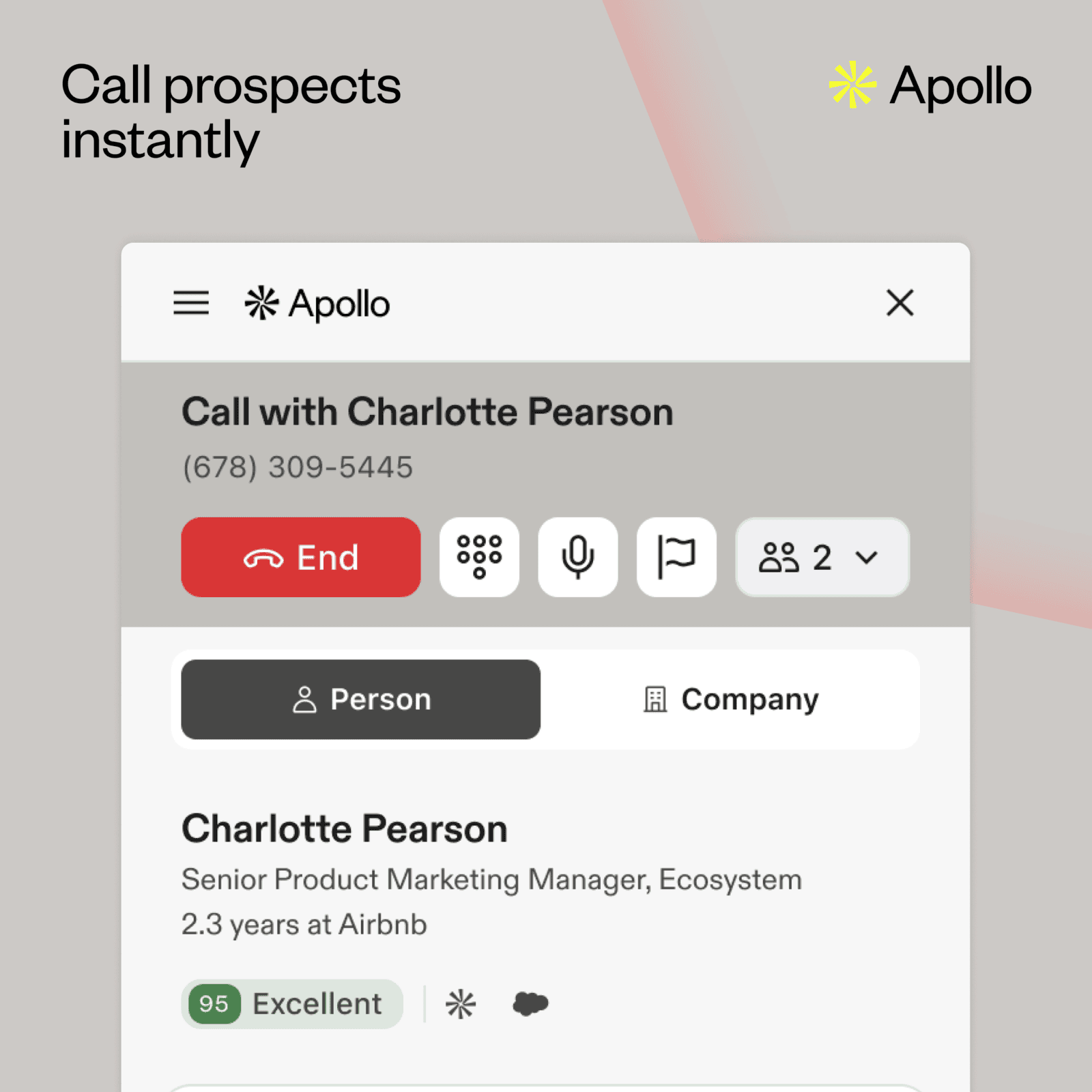Bellen met een prospect vanuit de Apollo-extensie